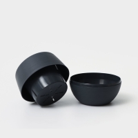 Горшок для цветов с поддоном &laquo;Япония&raquo;, 450 мл, d=12 см, h=10 см, цвет графитовый