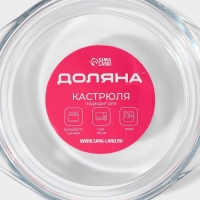 Кастрюля из жаропрочного стекла для запекания Доляна «Фуэго», 3 л, 30,8×26,7×12 см, с крышкой Кастрюля из жаропрочного стекла для запекания Доляна «Фуэго», 3 л, 30,8×26,7×12 см, с крышкой