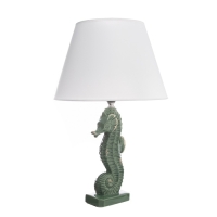 Настольная лампа с абажуром RISALUX &laquo;Морской конек&raquo;, Е27, 40 Вт, зелёный, фигурное основание, 30&times;30&times;43.5 см