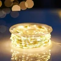 Гирлянда &laquo;Нить&raquo; 100 м роса, IP44, серебристая нить, 1000 LED, пульт, 36 В, свечение тёплое белое