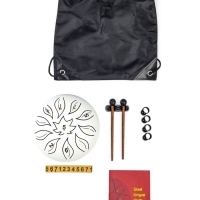 Глюкофон - музыкальный инструмент, цветок белый, 11 лепестков, 18 х 18 х 11 см