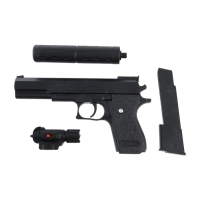 Пистолет "Пневматический чемпион" с лазером, глушителем и увеличенной обоймой