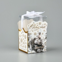 Коробка подарочная новогодняя складная &laquo;Новогодний поезд&raquo;, 7 х 12 х 7 см, Новый год