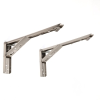 Кронштейн складной для столов и полок ТУНДРА, F001 , 2 шт., длина 300 мм., нержавеющая сталь   97039