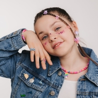 Набор детский &laquo;Выбражулька&raquo; 2 предмета: бусы, браслет, эскимо, цветной