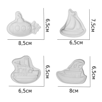 Магниты из гипса под роспись &laquo;Кораблики&raquo;