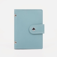 Визитница на кнопке на 26 карт, цвет мятный