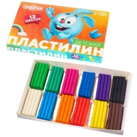 Пластилин «Детский», 12 цветов, 180 г, Смешарики Пластилин «Детский», 12 цветов, 180 г, Смешарики