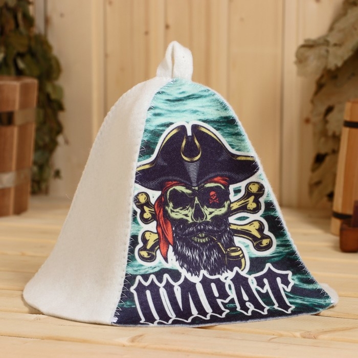 Шапка для бани Шапка для бани "Пират" принт