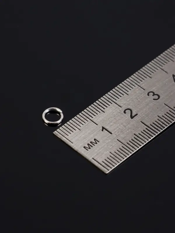 Набор соединительных колец для бижутерии в пластиковом боксе, 6 размеров, цвет серебро