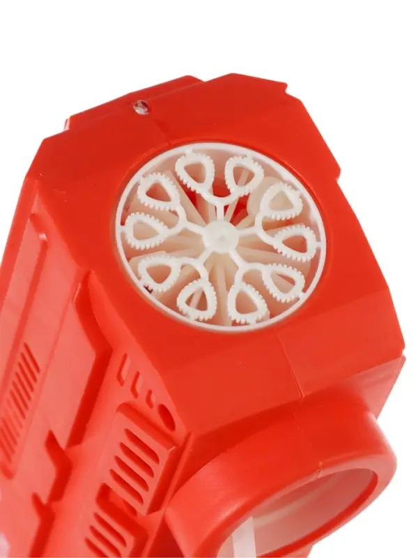 Генератор мыльных пузырей &laquo;Пистолет&raquo;, световые эффекты, работает от батареек, красный