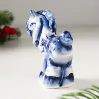 Сувенир Конь Яхонт, 8х8,5х3,5 см, гжель
