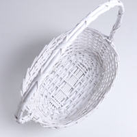 Корзина 38х25Н10/16/49см, ива, белая