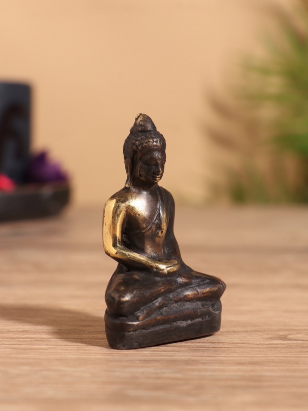Сувенир бронза "Будда" 4х2х6 см