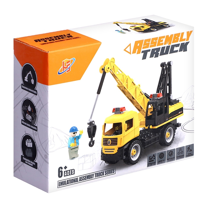 Конструктор винтовой &laquo;Строительный кран&raquo;, 66 деталей