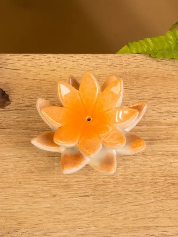 Подставка под благовония "Цветок кувшинки" керамика, цв. МИКС, 9,5х9,5х4 см