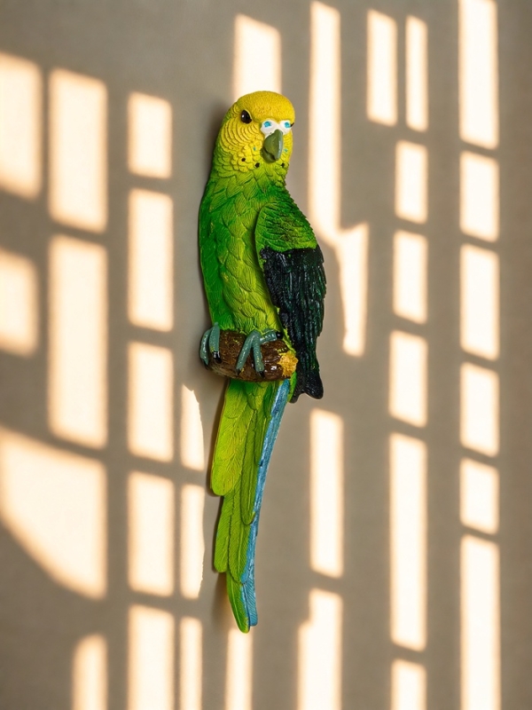 Декор на стену, для дома TAKE IT EASY &laquo;Попугай&raquo;, панно, зелёный, 8&times;6.5&times;30 см