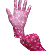Перчатки нейлоновые, с ПВХ точками, размер 8, МИКС, &laquo;Цветы&raquo;, Greengo