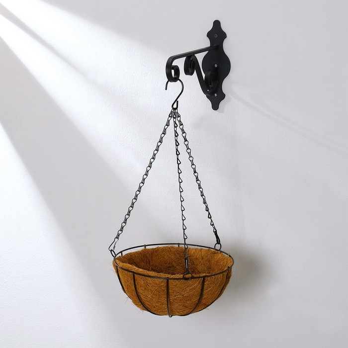 Кашпо подвесное, d = 25 см, с кокосовым вкладышем, &laquo;Полусфера&raquo;, Greengo