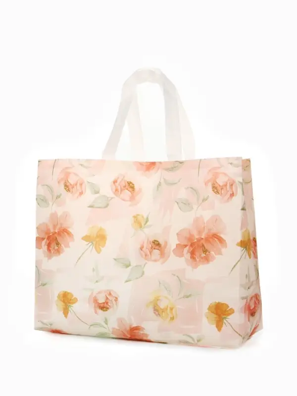 Сумка пляжная Цветы, 50*20*40, отд без молнии, розовый