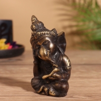 Сувенир бронза "Ганеша с книгой" 6х4х8 см