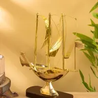 Корабль сувенирный, 26.5&times;9.5&times;31 см, латунь