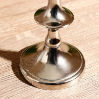 Подсвечник алюминий "Кольца" на 1 свечу 9х9х24 см Подсвечник алюминий "Кольца" на 1 свечу 9х9х24 см