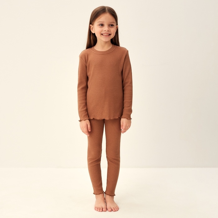 Пижама детская SL HOME р 34 (122-128), кофейный