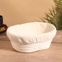 Корзинка с тканевым подкладом, 24х18х9 см, ротанг