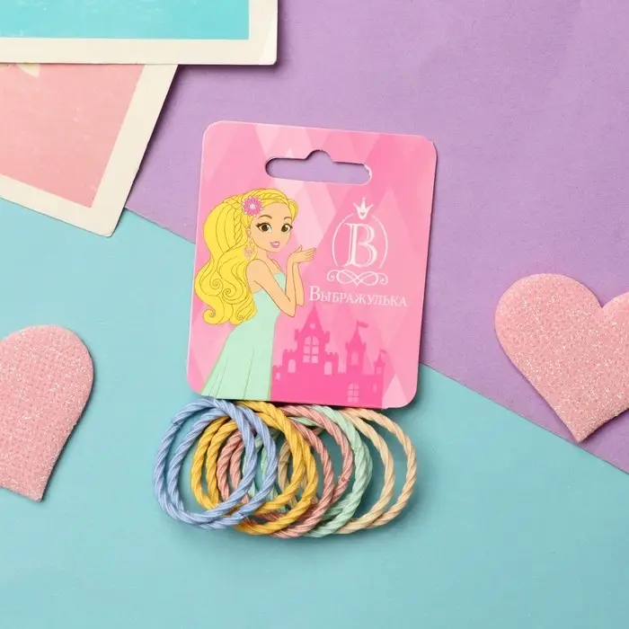 Резинка для волос "Спорт" (набор 10 шт) спиралька, 3 см