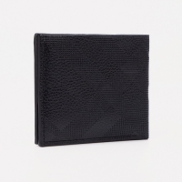 Портмоне мужское без застежки, отдел для купюр, для карт, цвет чёрный