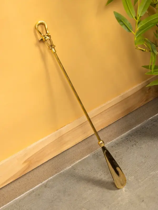 Ложка для обуви "Морская" 51 см, латунь