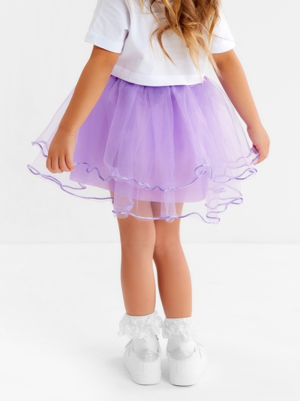 Юбка сетка детская KAFTAN, сиреневый, размер 28