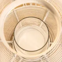 Подсвечник фонарь со стеклянной колбой 19х19х19,5 см, d 8,5 см, металл, цв. Белый