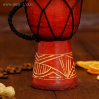 Сувенирный музыкальный инструмент барабан джембе «Светлый», 15×9×9 см, МИКС Сувенирный музыкальный инструмент барабан джембе «Светлый», 15×9×9 см, МИКС