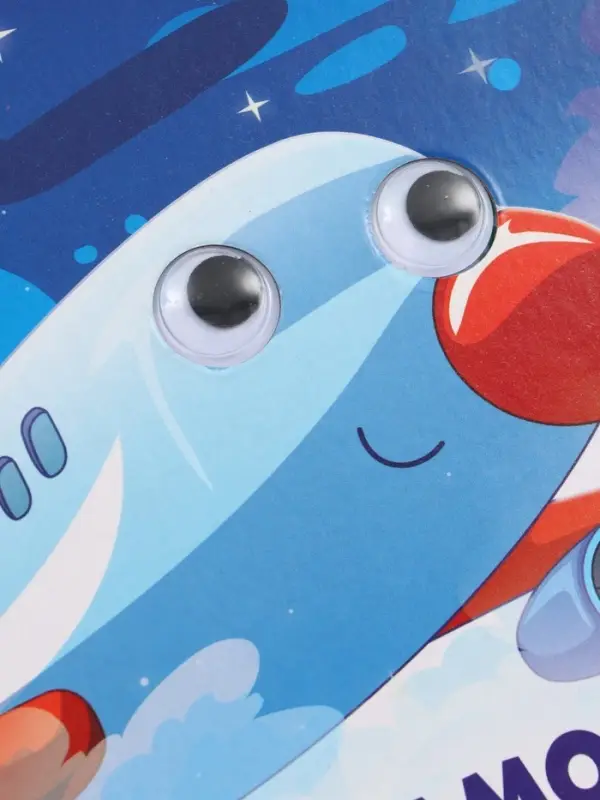 Набор картонных книг с глазками, 4 шт по 10 стр., Синий трактор