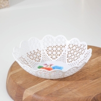 Ваза для хлеба и фруктов &laquo;Кубань. Сердце&raquo;, 18&times;4.5 см, белый, рисунок МИКС