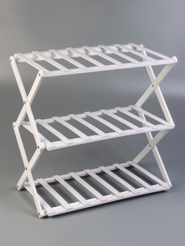 Подставка для цветов Greengo, 3 полки, 50 &times; 25 &times; 46 см, напольная, бамбук, белая