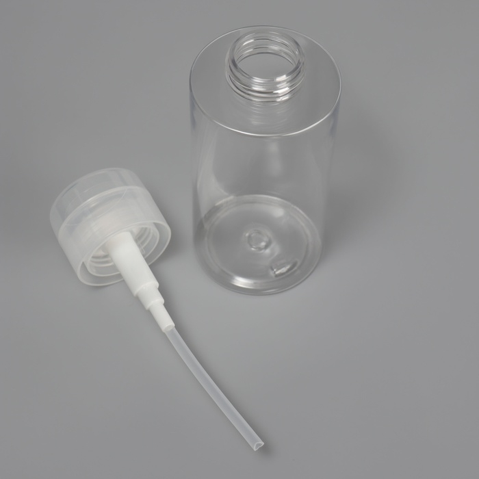 Флакон с помпой, 300 мл, цвет белый/прозрачный Флакон с помпой, 300 мл, цвет белый/прозрачный