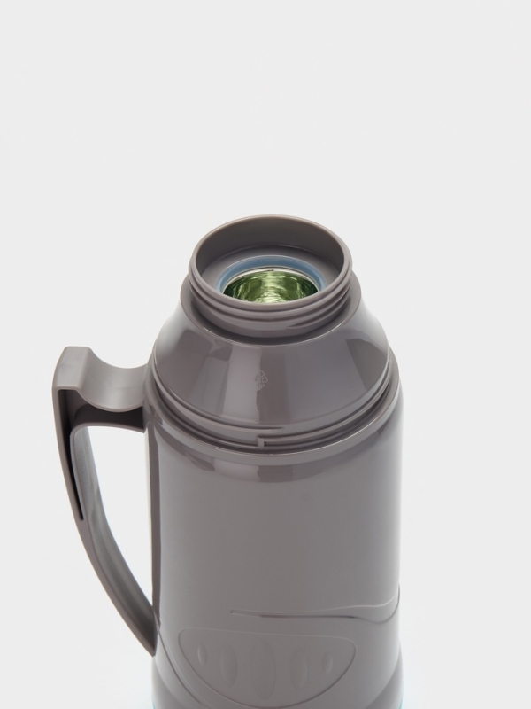 Термос 1 л, со стеклянной колбой, 11х31см, фиолетовый