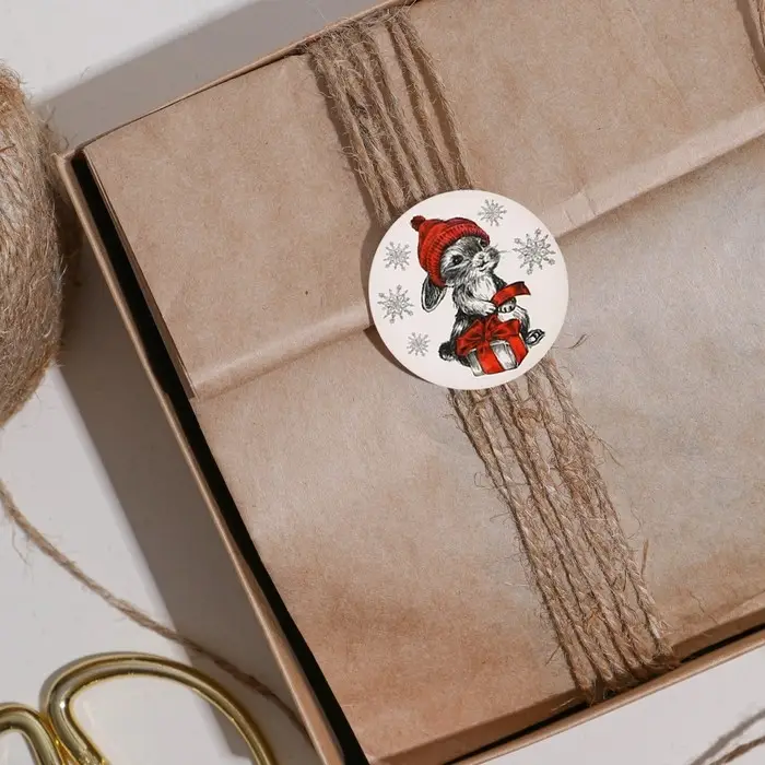 Наклейки новогодние бумажные &laquo;С Новым годом&raquo;, на подарки, 14 х 21 см