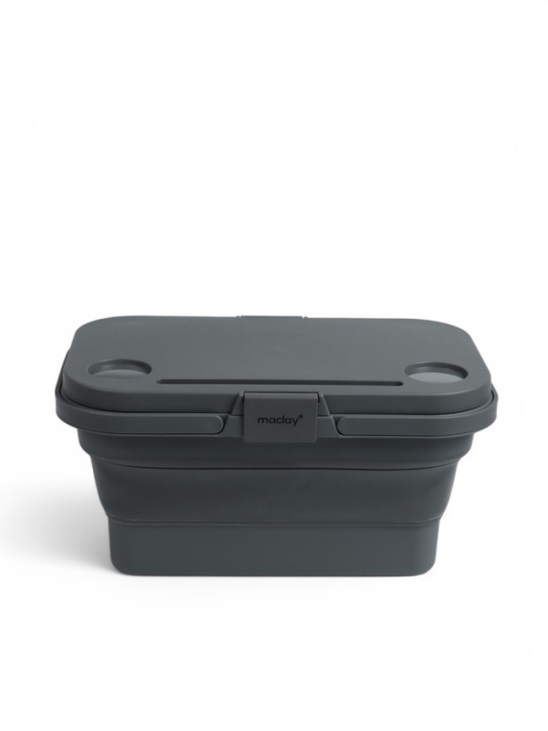 Корзина - столик Maclay 2 в 1, складная, 47 х 28,5 х 23,5 см, стол 45 х 28 х 16 см, серая