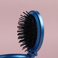 Расчёска массажная &laquo;Перламутровая бабочка&raquo;, складная, с зеркалом, 5,5 &times; 9 см, цвет МИКС