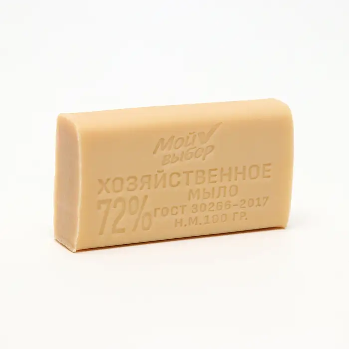 Мыло хозяйственное 72 % "Мой выбор" без обертки, 100 гр