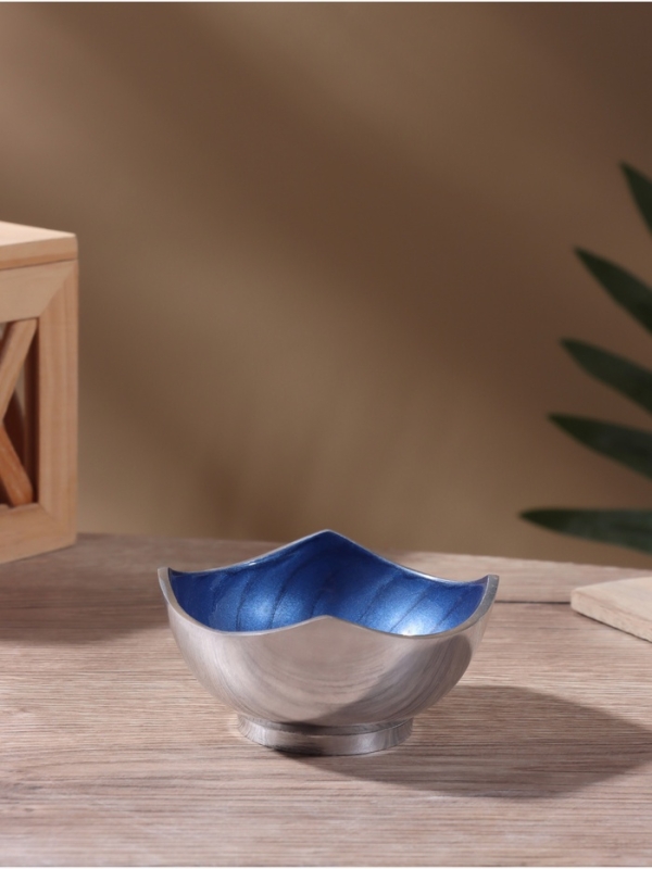 Менажница "Аква" (набор 3 шт) 9х9х5 см, на подносе, алюминий