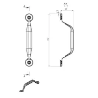 Ручка-скоба  РС-68 цинк, 150 шт.