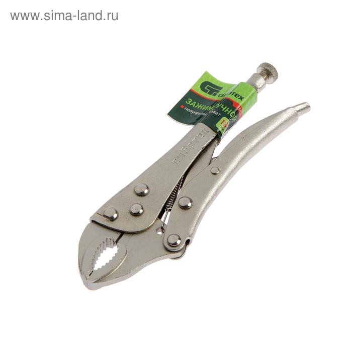 Зажим ручной Зажим ручной "Сибртех" 18421, полукруглый захват, с фиксатором, 180 мм