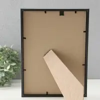 Фоторамка "Радуга" 21х30 см,  с подножкой, набор 3 шт, (пластиковый экран), серебро