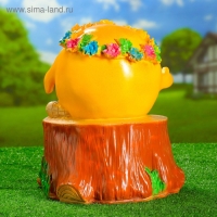 Садовая фигура "Колобок с венком" 45х35х35см Садовая фигура "Колобок с венком" 45х35х35см