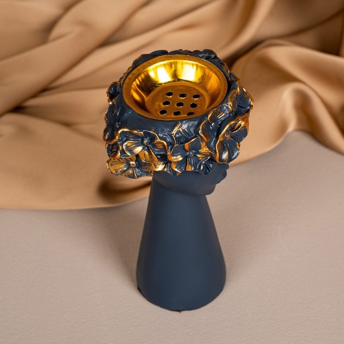 Подсвечник полистоун &laquo;Девушка с венком&raquo; 9,5 х 9,5 х 14 см МИКС